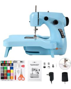 Mini Electric Sewing Machine for Beginners - 42 Piece Set with Foot Pedal | Portable Household Sewing Kit