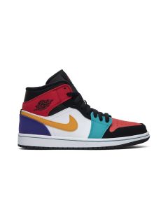 Jordan 1 Mid Bred Multi-Color - Vibrant Mid Top Sneakers