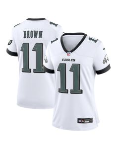 A.J. Brown 11 Philadelphia Eagles Game Women Jersey – White
