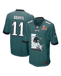 A.J. Brown 11 Philadelphia Eagles ‘Mr. UPS’ Game Men Jersey – Midnight Green