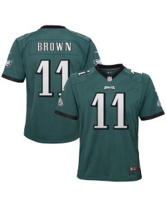 A.J. Brown 11 Philadelphia Eagles YOUTH Game Jersey – Green
