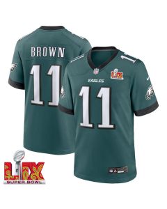 A.J. Brown #11 Philadelphia Eagles Super Bowl LIX Jersey – Men’s – Midnight Green