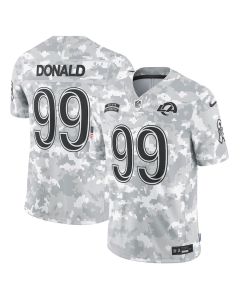 Aaron Donald 99 Los Angeles Rams 2024 Salute to Service Retired Player Limited Men Jersey – Arctic Camo