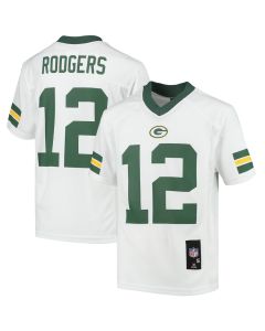 Aaron Rodgers 12 Green Bay Packers YOUTH Jersey – White