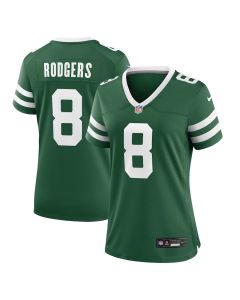 Aaron Rodgers 8 New York Jets Game Jersey – Women, Green