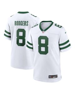 Aaron Rodgers 8 New York Jets Youth Game Jersey, Legacy White