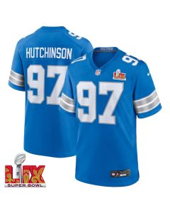 Aidan Hutchinson #97 Detroit Lions Super Bowl LIX Jersey – Men’s – Blue
