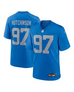 Aidan Hutchinson 97 Detroit Lions Alternate Game Men Jersey – Blue