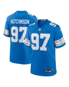 Aidan Hutchinson 97 Detroit Lions Game Jersey – Men, Blue