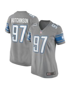 Aidan Hutchinson 97 Detroit Lions Women Game Jersey – Silver