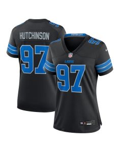 Aidan Hutchinson 97 Detroit Lions Women’s Alternate Game Jersey – Black