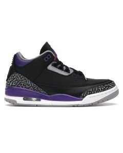 Jordan 3 Retro Black Court Purple - Stylish Retro Basketball Sneakers