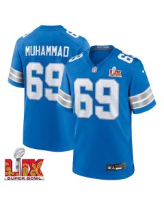 Al-Quadin Muhammad #69 Detroit Lions Super Bowl LIX Jersey – Men’s – Blue