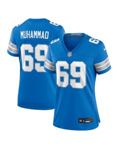 Al-Quadin Muhammad 69 Detroit Lions Women’s Team Game Jersey – Blue