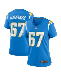 Alex Leatherwood 67 Los Angeles Chargers Women’s Game Jersey – Powder Blue