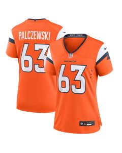 Alex Palczewski 63 Denver Broncos Women’s Team Game Jersey – Orange