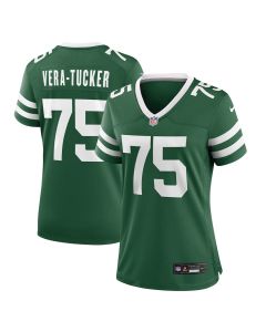 Alijah Vera-Tucker 75 New York Jets Women’s Team Game Jersey – Legacy Green