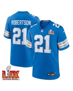Amik Robertson #21 Detroit Lions Super Bowl LIX Jersey – Men’s – Blue