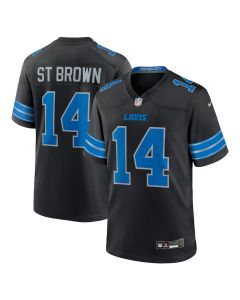 Amon-Ra St. Brown 14 Detroit Lions 2nd Alternate Game Jersey – Men, Black