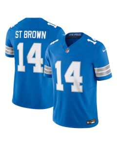 Amon-Ra St. Brown 14 Detroit Lions Vapor F.U.S.E. Limited Jersey – Men, Blue