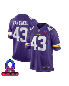 Andrew Van Ginkel 43 Baltimore Ravens 2025 Pro Bowl Patch Game Men Jersey – Purple
