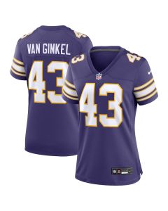 Andrew Van Ginkel 43 Minnesota Vikings Women’s Alternate Game Jersey – Purple