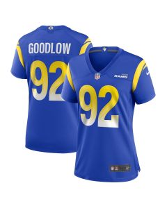 Anthony Goodlow 92 Los Angeles Rams Women’s Game Jersey – Royal
