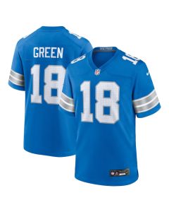 Antoine Green 18 Detroit Lions Team Game Men Jersey – Blue
