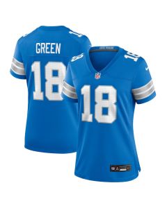 Antoine Green 18 Detroit Lions Women’s Team Game Jersey – Blue