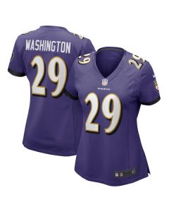 Ar’Darius 29 Washington Baltimore Ravens Women Game Jersey – Purple