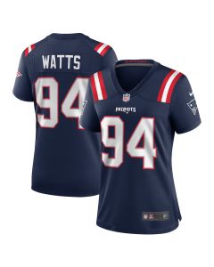 Armon Watts 94 New England Patriots Women’s Team Game Jersey – Navy