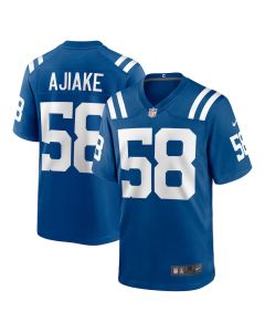 Austin Ajiake 58 Indianapolis Colts Game Men Jersey – Royal