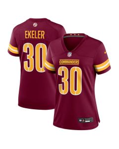 Austin Ekeler 30 Washington Commanders Women’s Game Jersey – Burgundy