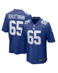 Austin Schlottmann 65 New York Giants Team Game Men Jersey – Royal