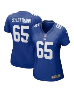 Austin Schlottmann 65 New York Giants Women’s Game Jersey – Royal