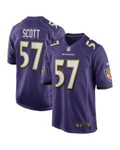 Bart Scott 57 Baltimore Ravens Men Game Retired Jersey – Purple