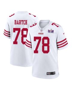 Ben Bartch 78 San Francisco 49ers Super Bowl LVIII Patch Game Men Jersey – White