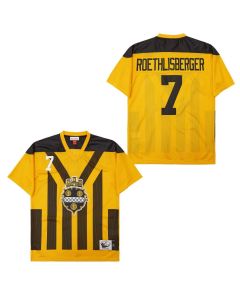 Ben Roethlisberger 7 Pittsburgh Steelers Retro Throwback Legacy Men Jersey – Black/Yellow