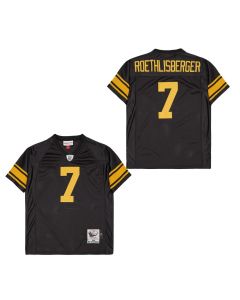 Ben Roethlisberger 7 Pittsburgh Steelers Retro Throwback Men Jersey – Black