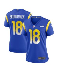 Ben Skowronek 18 Los Angeles Rams Women’s Game Jersey – Royal