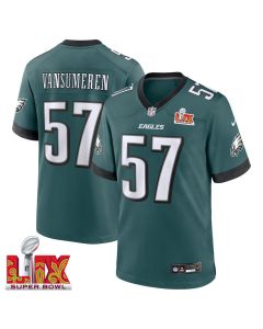 Ben VanSumeren #57 Philadelphia Eagles Super Bowl LIX Jersey – Men’s – Midnight Green
