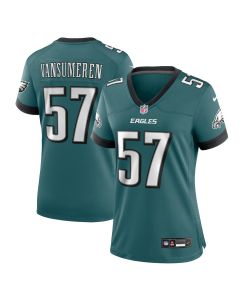 Ben VanSumeren 57 Philadelphia Eagles Women’s Team Game Jersey – Midnight Green