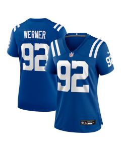 Bjoern Werner 92 Indianapolis Colts Women’s Retired Player Game Jersey – Royal