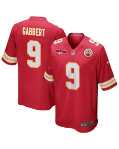 Blaine Gabbert 9 Kansas City Chiefs AFC Champions Patch Game Men Jersey – Red