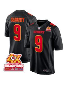 Blaine Gabbert 9 Kansas City Chiefs Super Bowl LVIII Champions 4X Fashion Game Men Jersey – Carbon Black