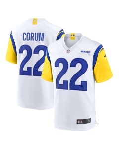 Blake Corum 22 Los Angeles Rams Game Men Jersey – White