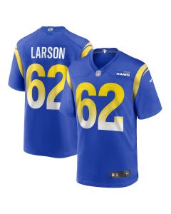 Blake Larson 62 Los Angeles Rams Game Men Jersey – Royal