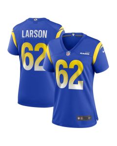 Blake Larson 62 Los Angeles Rams Women’s Game Jersey – Royal