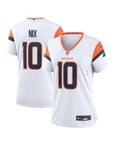 Bo Nix 10 Denver Broncos Women’s Game Jersey – White