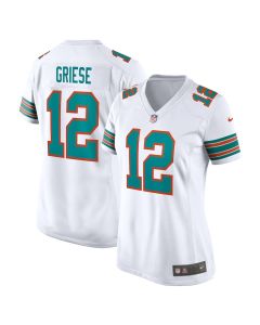 Bob Griese 12 Miami Dolphins Women Retired Jersey – White
